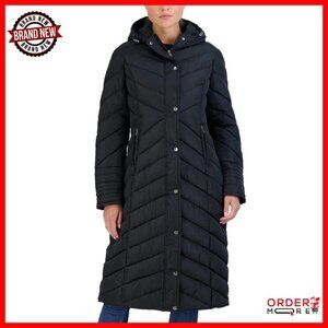 Long Insulated Puffer Parka Hooded Winter Coat Weather Resistant